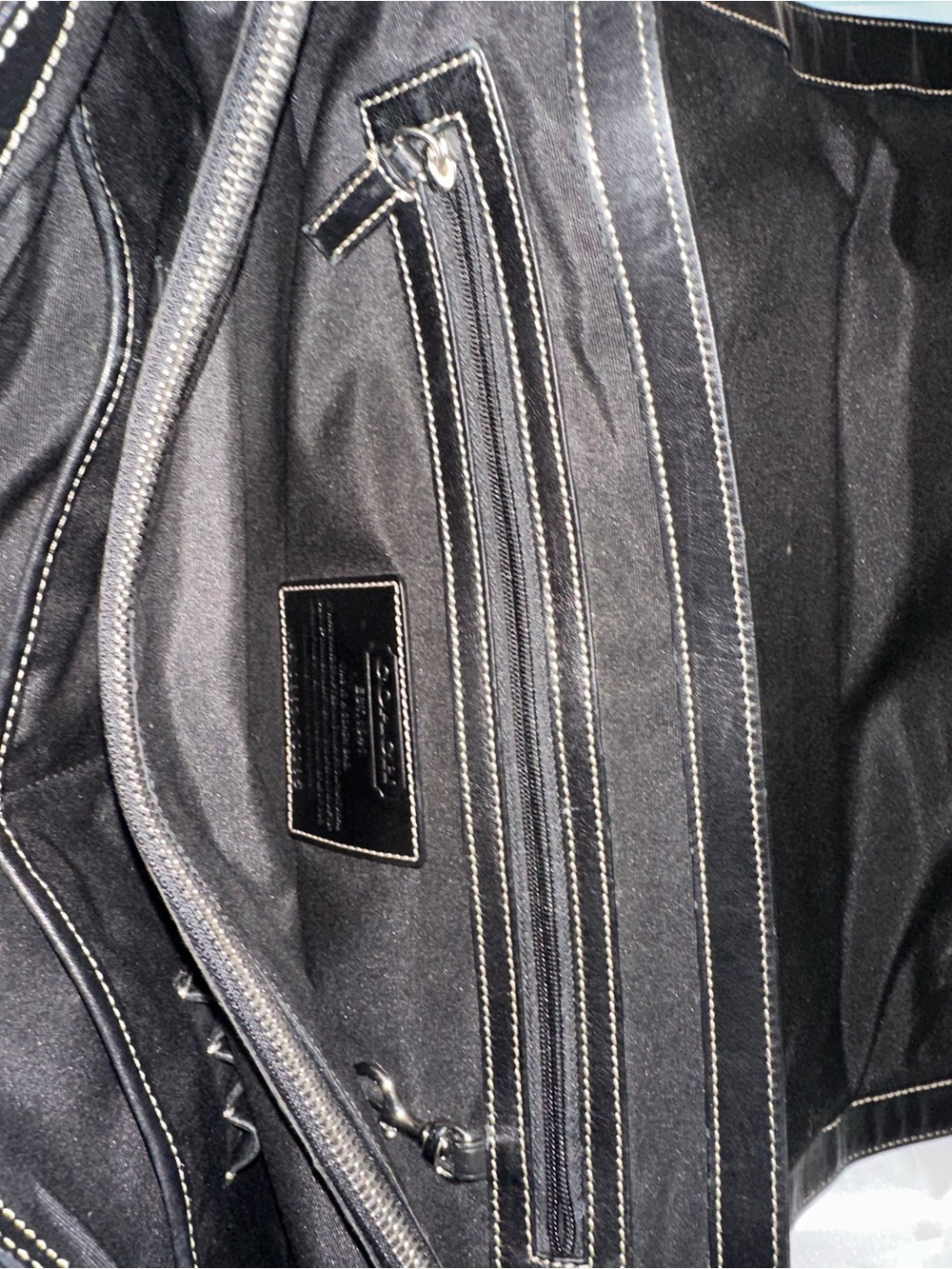 Coach Black Leather Messenger with Silver Buckle Accents - Picture 5 of 8